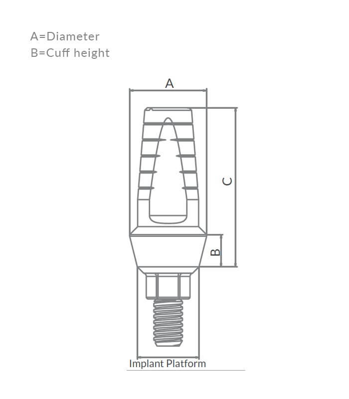 Piliers droits avec plate-forme gingivale IH