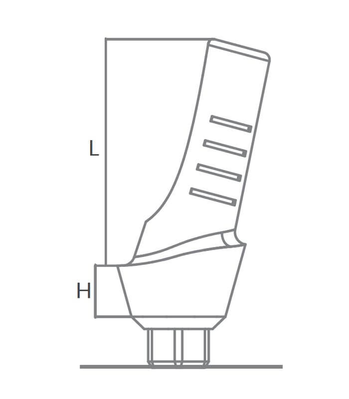 Angled Temporary PEEK Abutments 25°