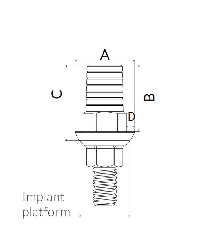 Ti Base Large  indexée (dent isolée) IH - 2